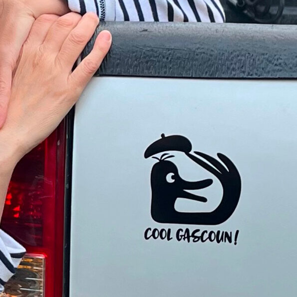 Sticker voiture noir Cool Gascoun – Image 2