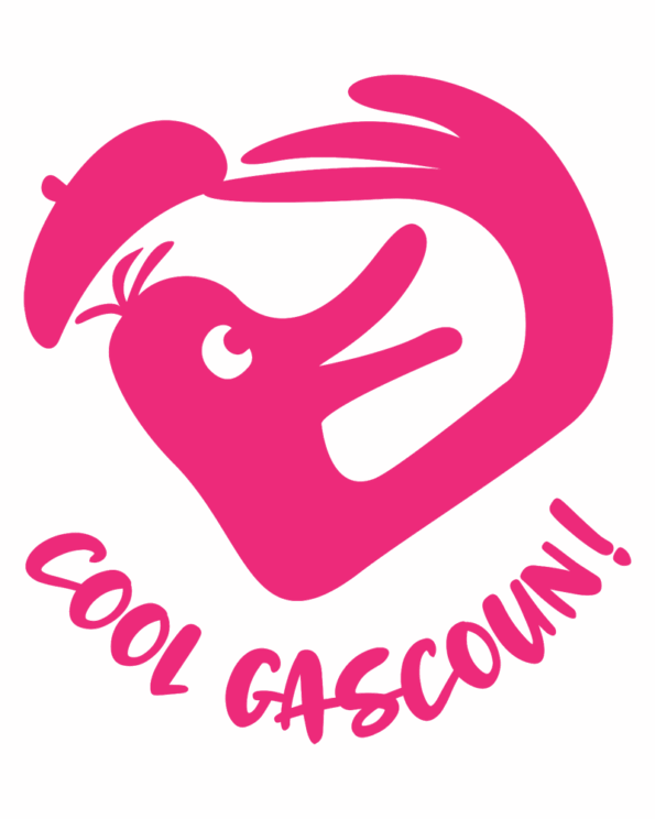 Sticker voiture Cool Gascoun cœur rose