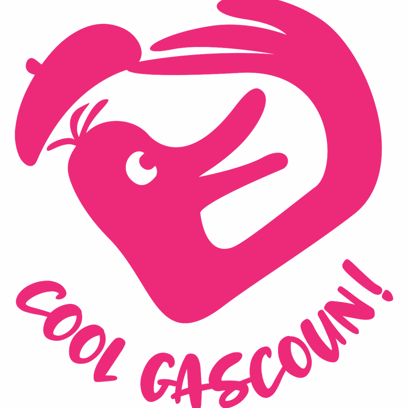 Sticker voiture Cool Gascoun cœur rose